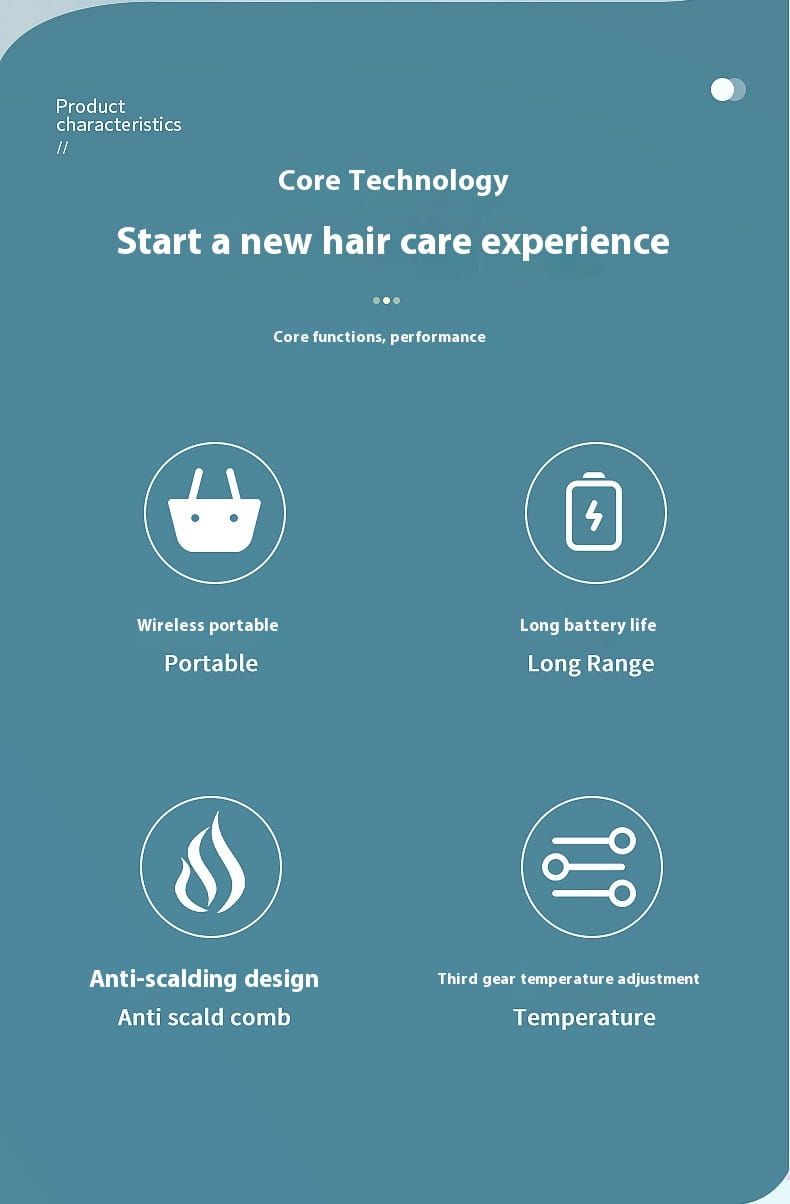 Wireless Hair Straighteners Small USB Rechargeable Titanium Coating