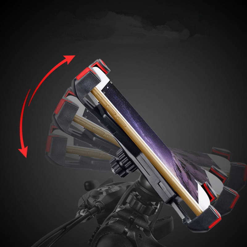 Mobile Phone Holder for Bicycle and Electric Motorcycle Black Plastic Resin