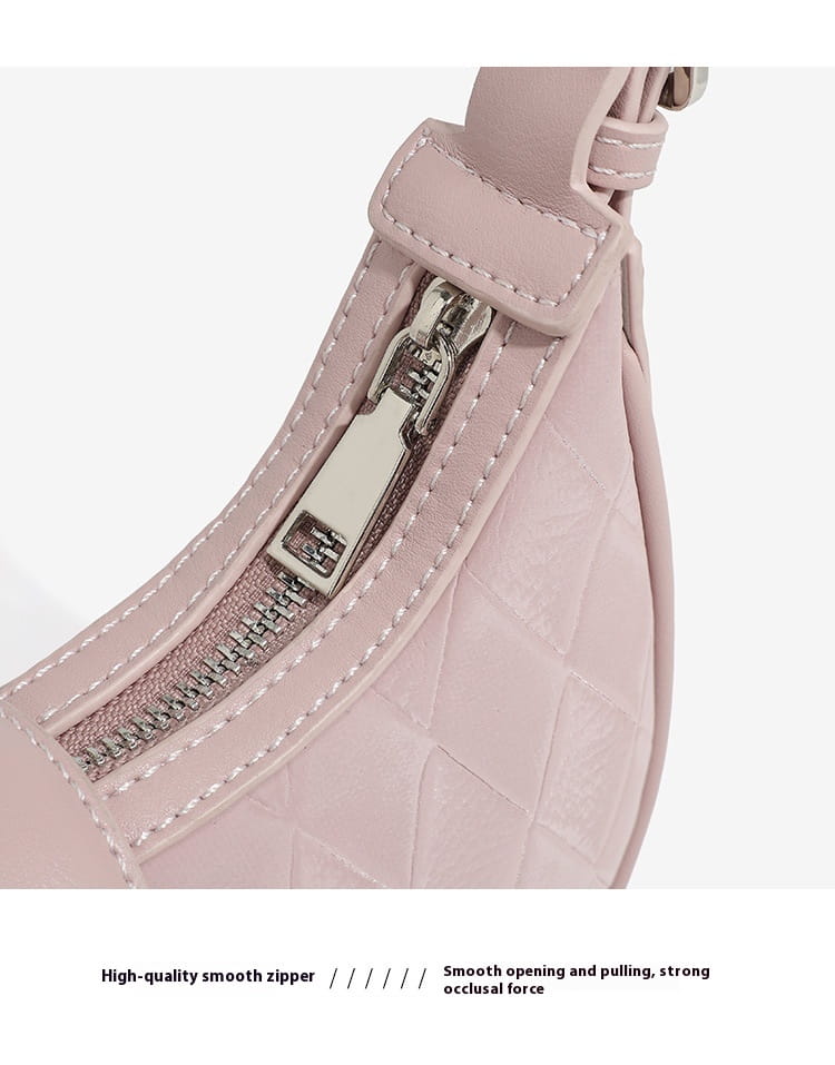 Pink Black Milky White Soft PU Saddle Shoulder Messenger Bag