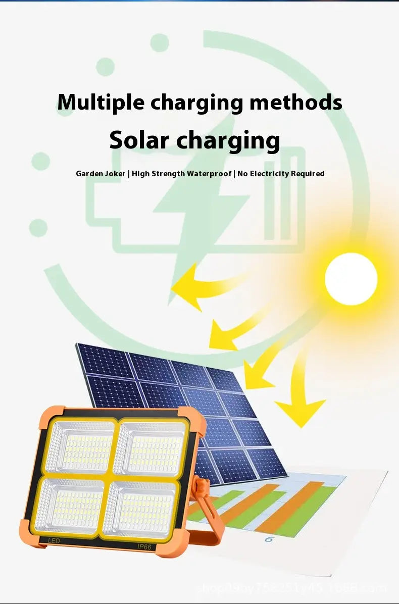 Solar Powered Outdoor Portable Camping Light with IP65 Protection