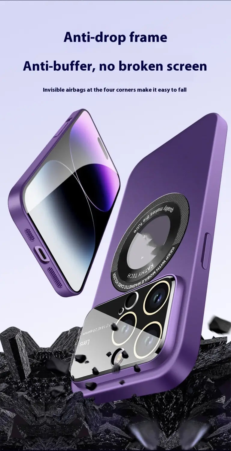 Drop-Resistant Phone Case for iPhone with Magnetic Large Window Design
