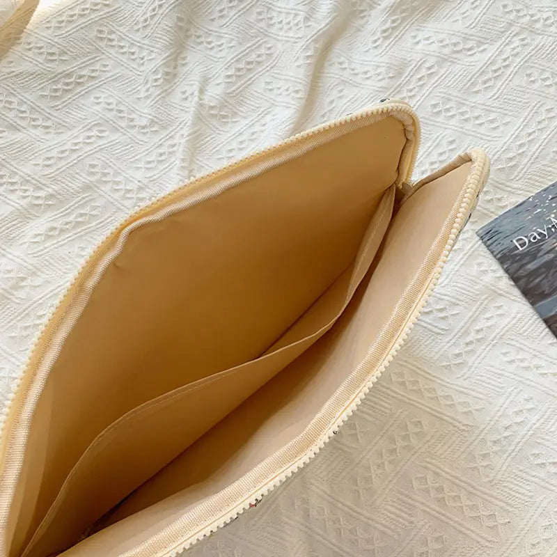 Pungă de depozitare florală pungă de pânză respirabilă cu flori verzi și designuri ale inimii roșii