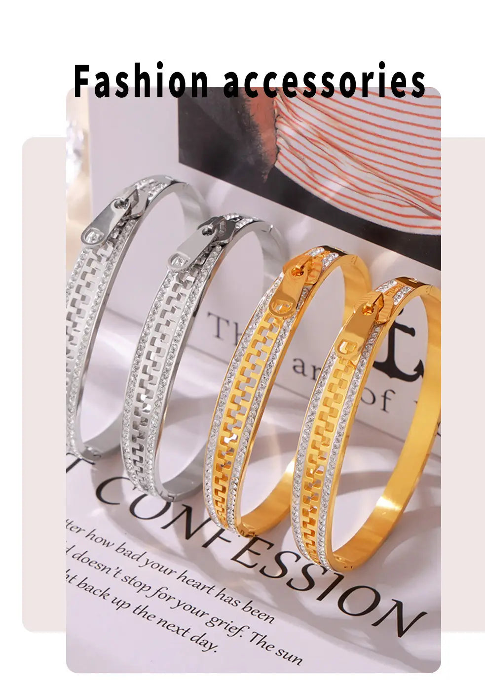 Personalized Creative Design Stainless Steel 18K Gold Plated Bracelet