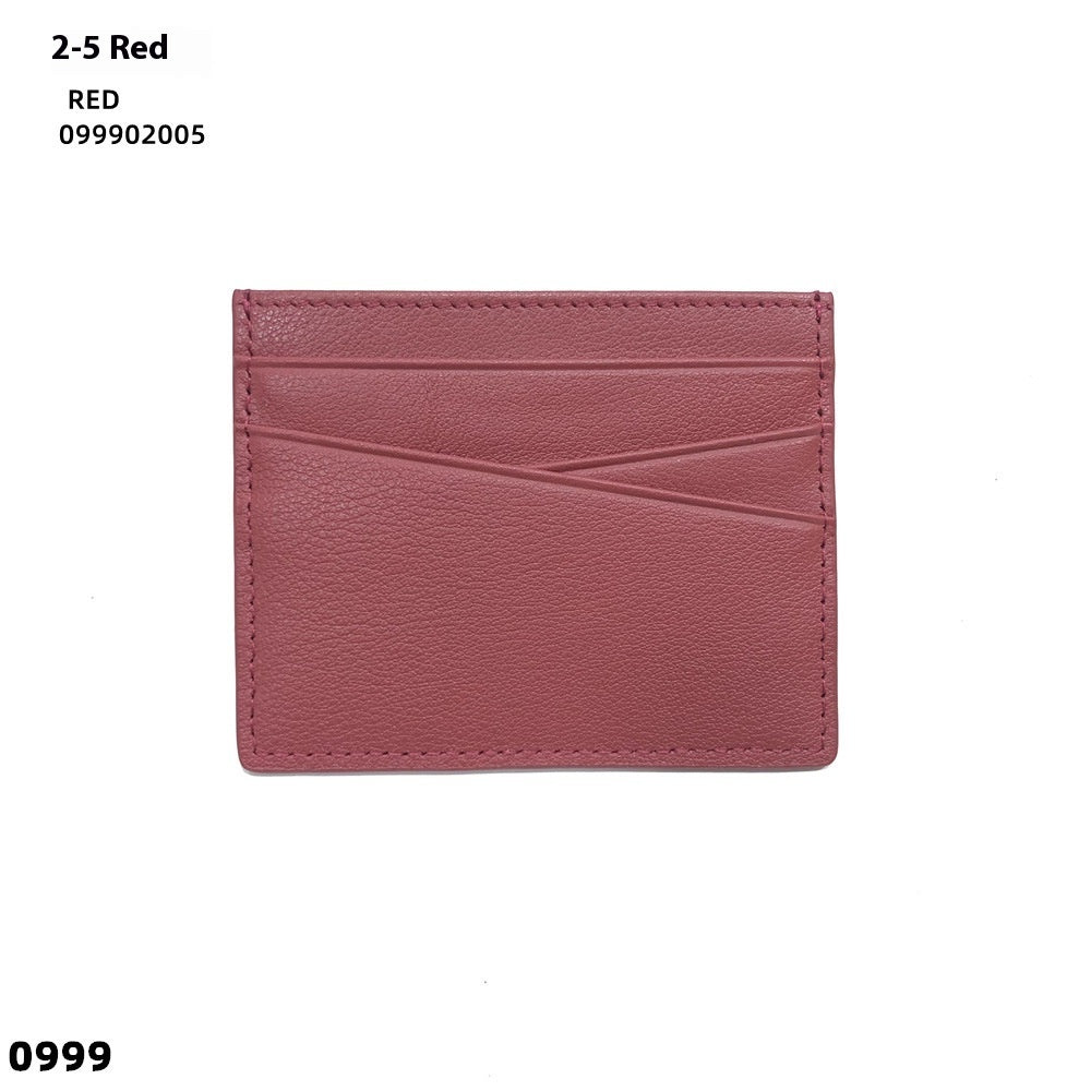 Leather Oil Edge Oblique Thin Bank Card Holder Soft Cowhide Document Package - Sleek Cowhide Wallet for Cards and Laughs