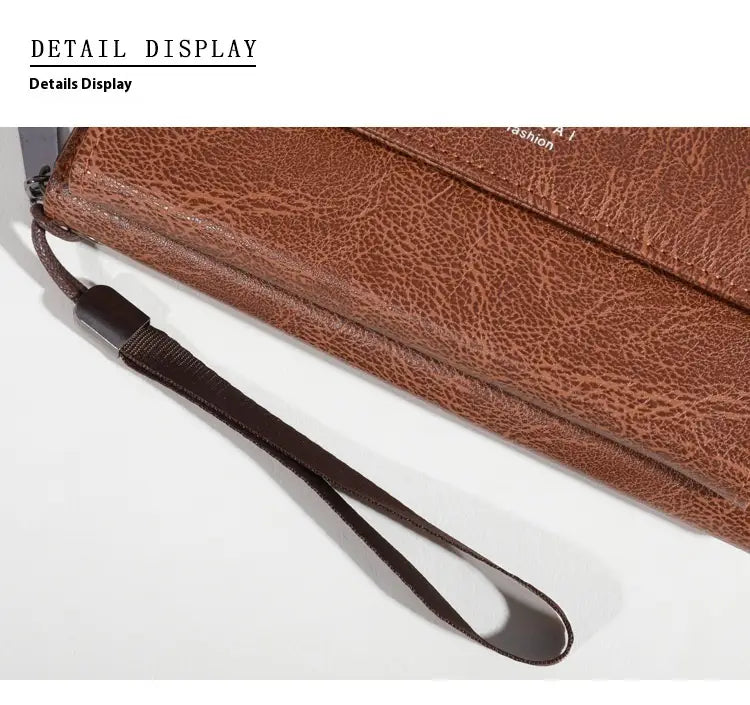 Portefeuille en cuir simple urbain pour hommes et femmes noire brun pu