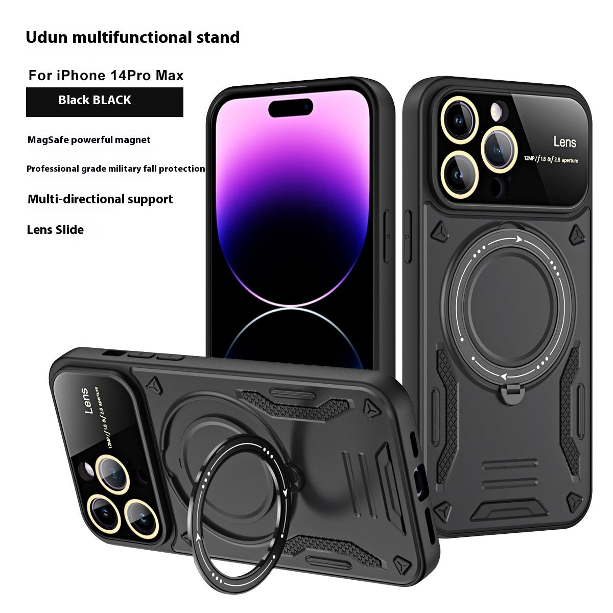 Multifunctional Large Window Magnetic Bracket Phone Case