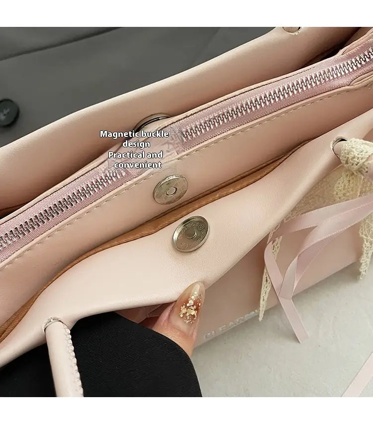 Pungă de pernă din poliester PU moale cu curea de umăr dublu negru roz gri alb alb