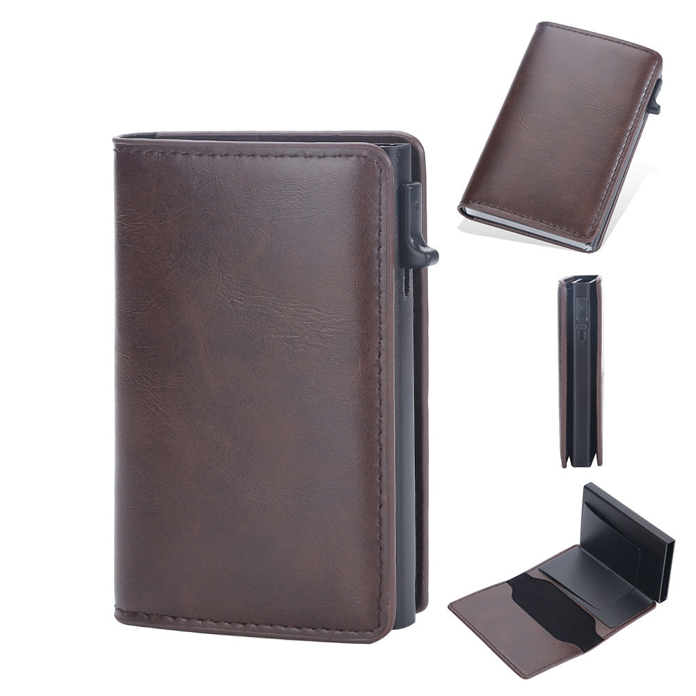 Crazy Horse Leather Anti-degaussing Card Clamp Men - Unleash the Crazy Horse Leather Wallet Wizardry