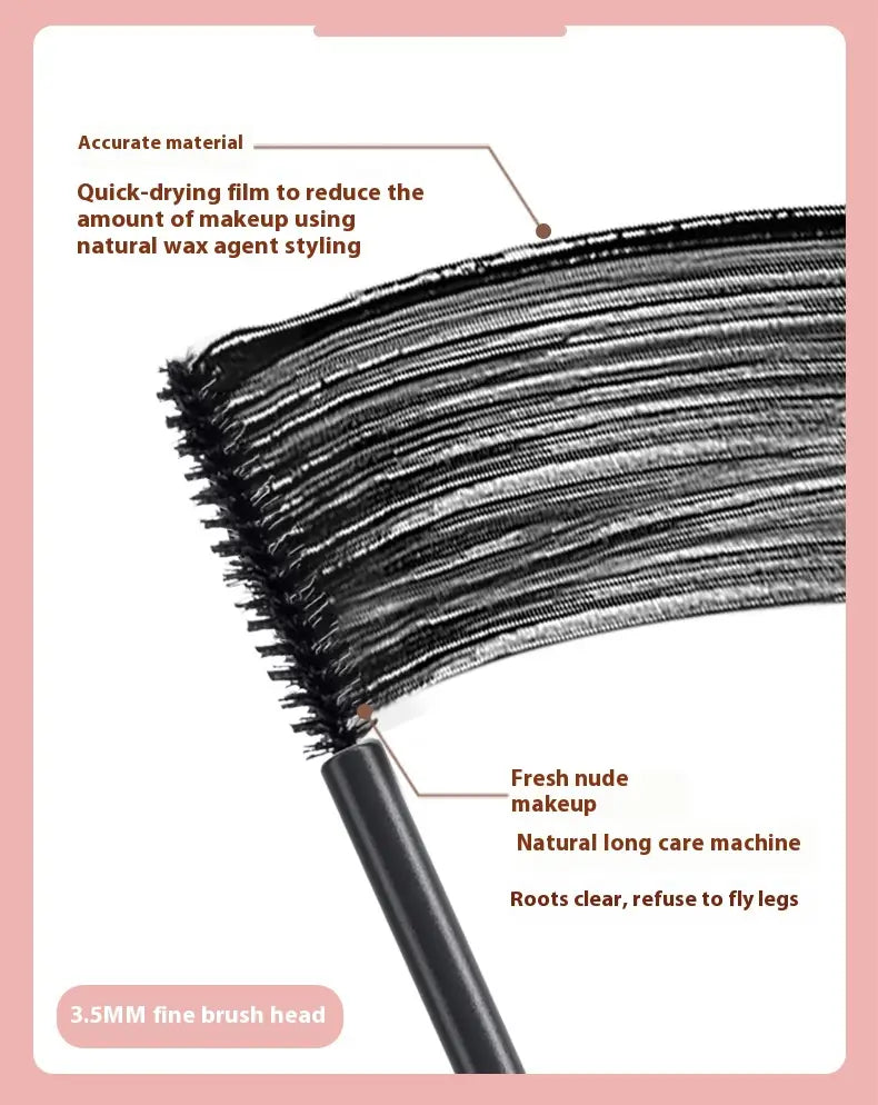Waterproof Voluminous Curly Black Mascara for Long Smudge-Free Lashes