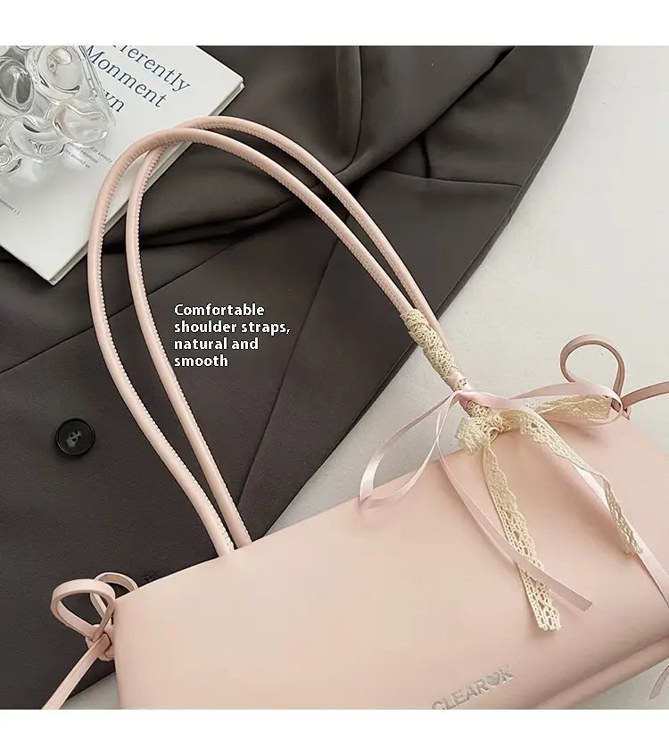 Pungă de pernă din poliester PU moale cu curea de umăr dublu negru roz gri alb alb