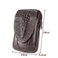 Leather Men’s Mobile Phone Pockets Vertical Multi-function - Small Black Mobile Phone Pocket with Style and Straps