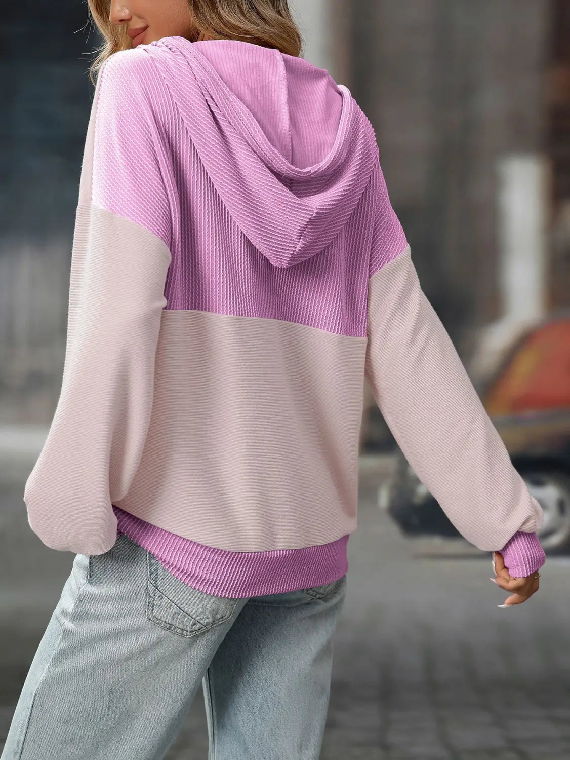 Contraste Color Twist Strip Pullover Street Fashion Pull en plusieurs couleurs