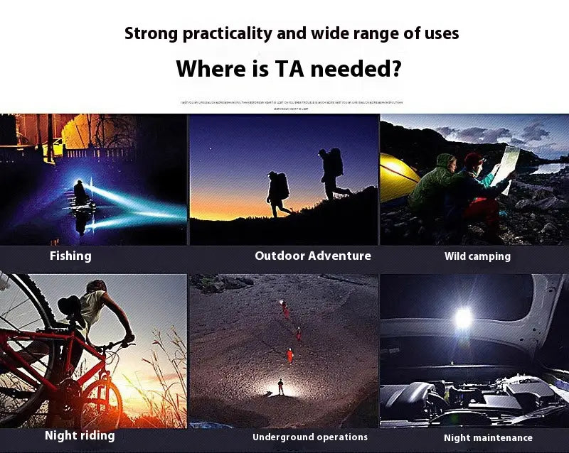 Rechargeable Strong Light Focusing Flashlight for Outdoor