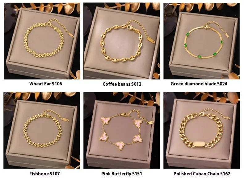 Non-fading New Titanium Steel Bracelet Female All-match Bracelet