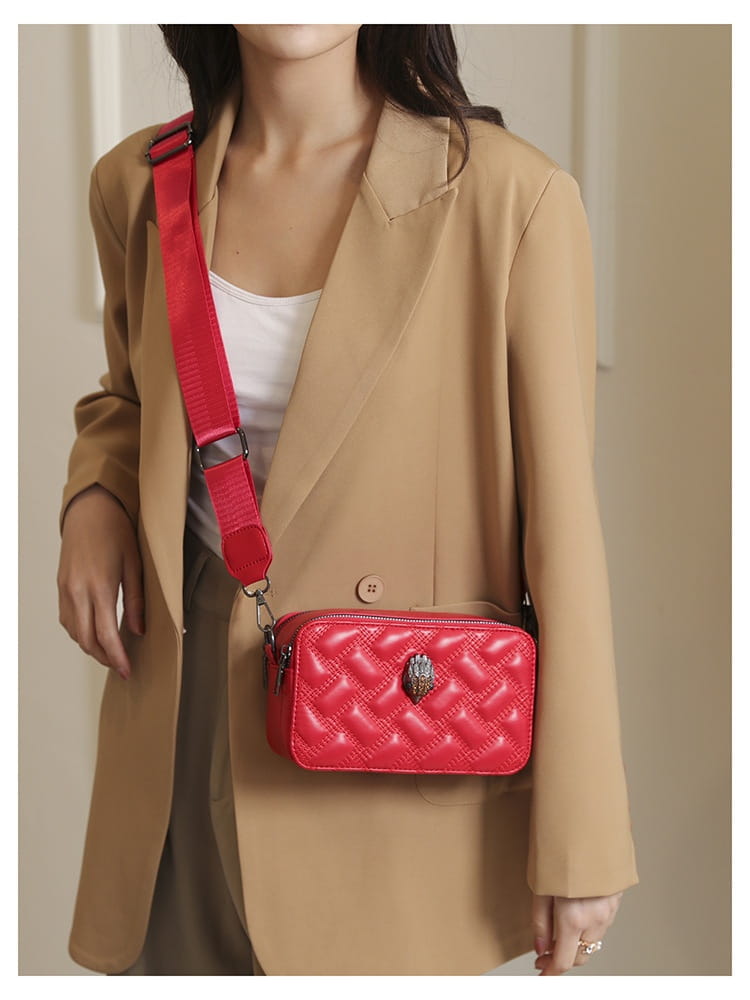 Wide Shoulder Strap Crossbody Bag with Eagle for Daily