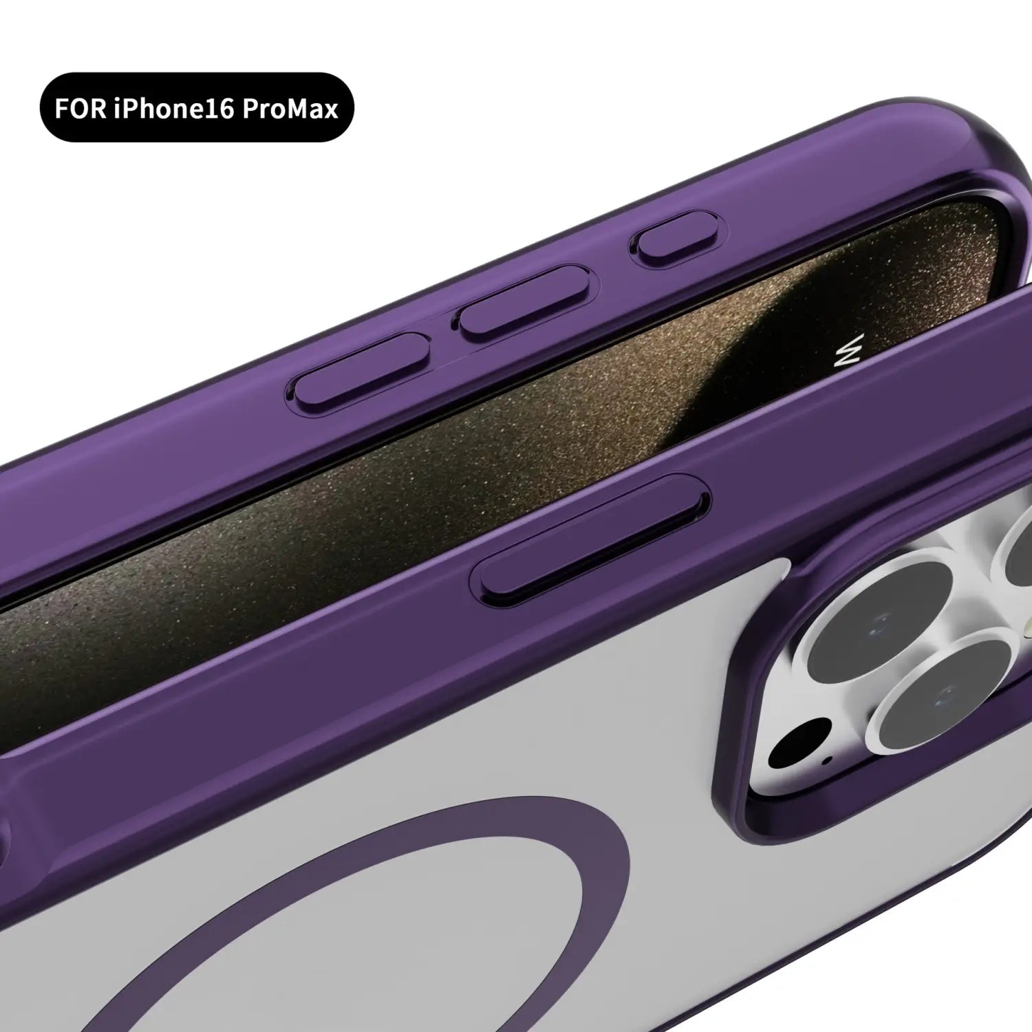 Magnetic Bracket Phone Case Compatible with iPhone Models in Metallic Paint