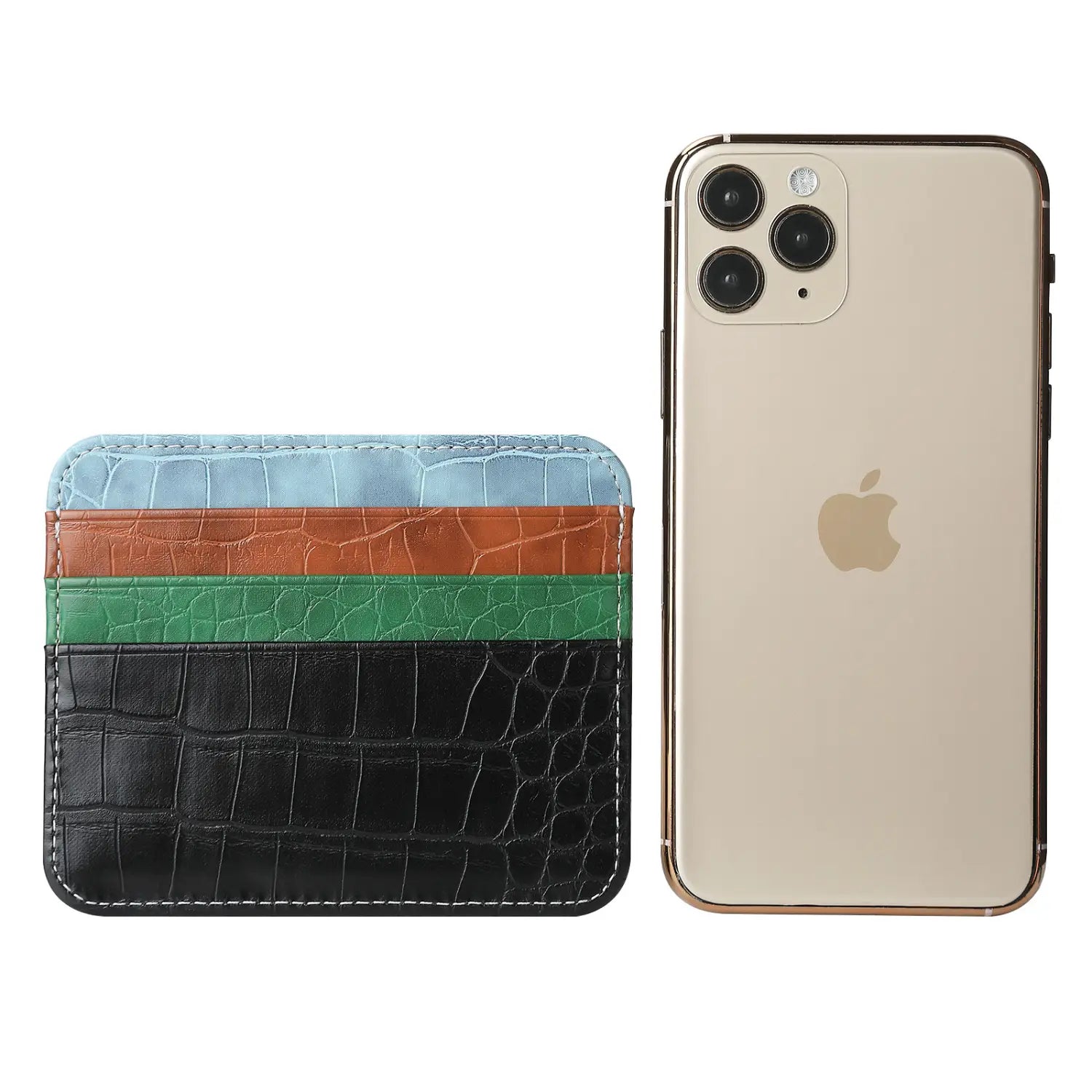 Solid Color Nylon Card Organizer Wallet with PU Leather Accents