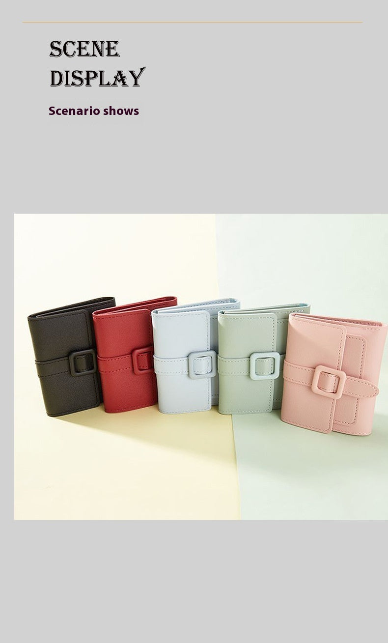 Purse Short Solid Color Card Holder Spring Women’s High Sense - Purse Short Card Holder for Chic Chaos Management