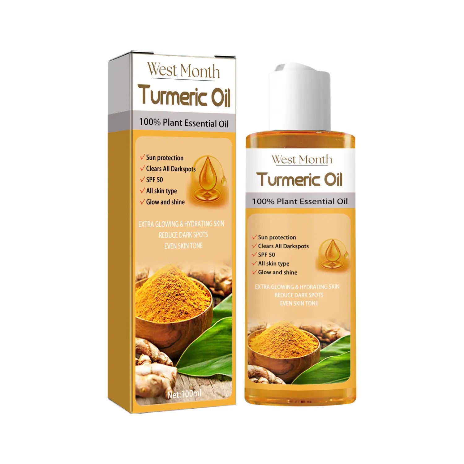 Nursing Solution 1pcs Water Treatment Oil with Turmeric Extract for Skin