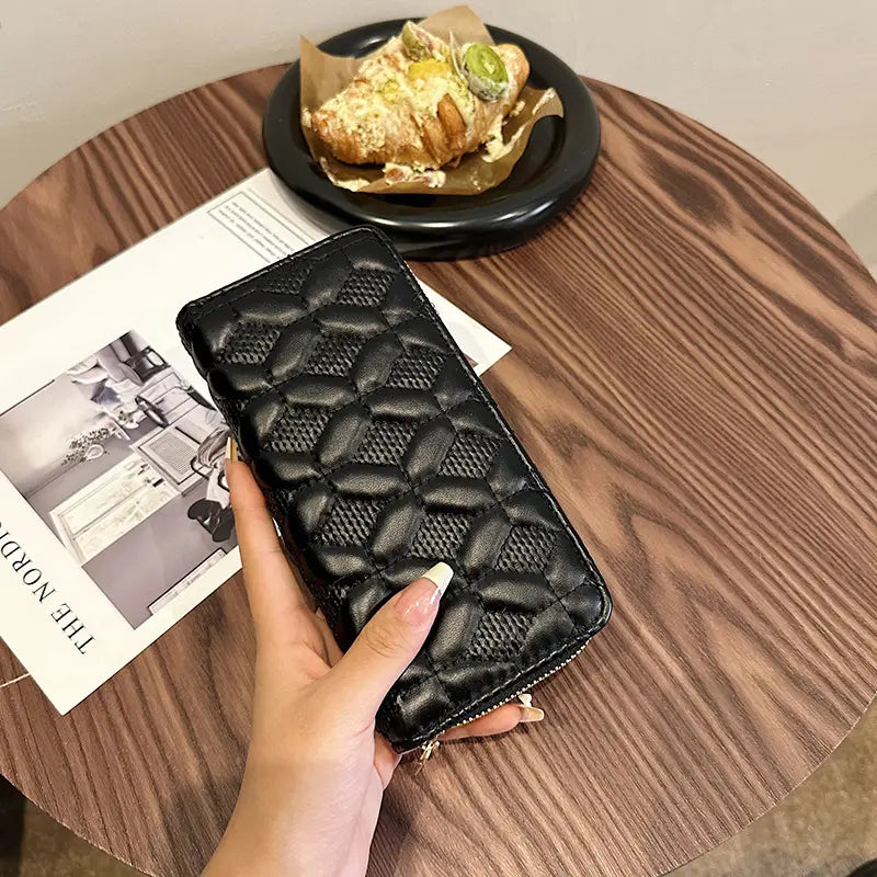 Czarno -biała walizka PU z rozciętą kieszonkową sylwetką