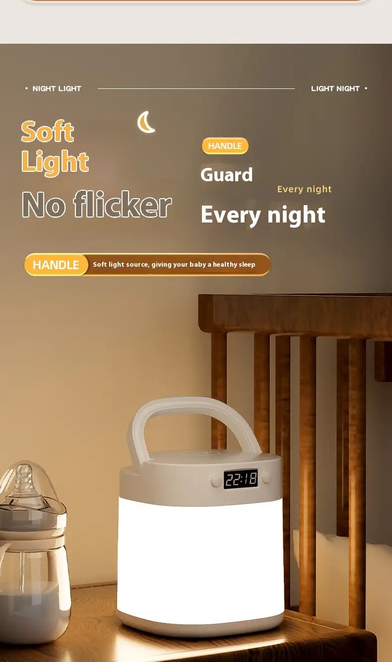 Rechargeable Portable Table Lamp with Tricolor LED Light and Remote Control