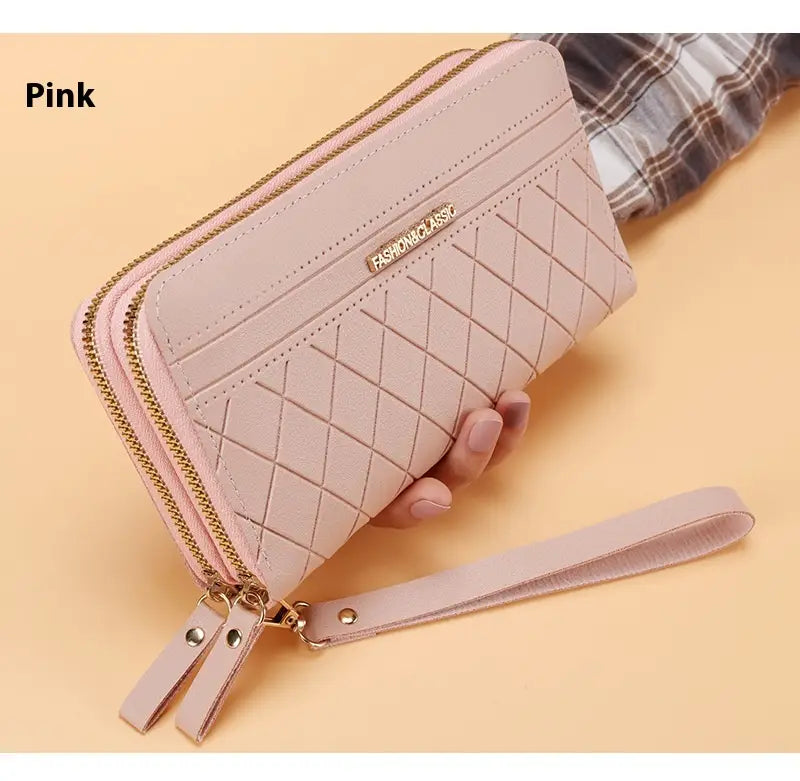 Portefeuille en cuir synthétique en plusieurs couleurs avec des emplacements de carte et une conception compacte