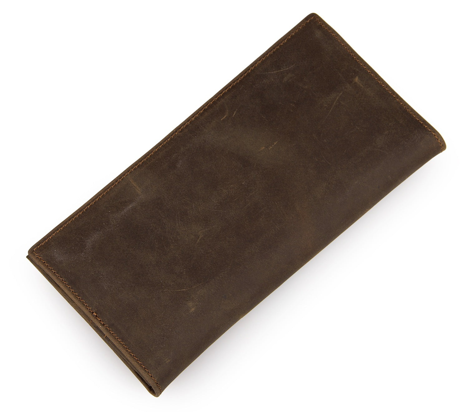 Vintage Crazy Horse Leather Long Wallet - Vintage Crazy Horse Long Wallet for Style Savvy Guys