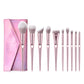10 Pc Thumb Makeup Brushes Set with Powder and Foundation in Storage Bag - Teleplus thumb makeup brushes powder