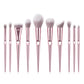 10 Pc Thumb Makeup Brushes Set with Powder and Foundation in Storage Bag - Teleplus thumb makeup brushes powder