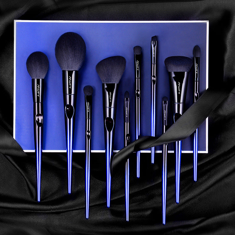10-Piece Makeup Brushes Set with Brush Bag for Application and Gift Giving - Teleplus makeup brushes set