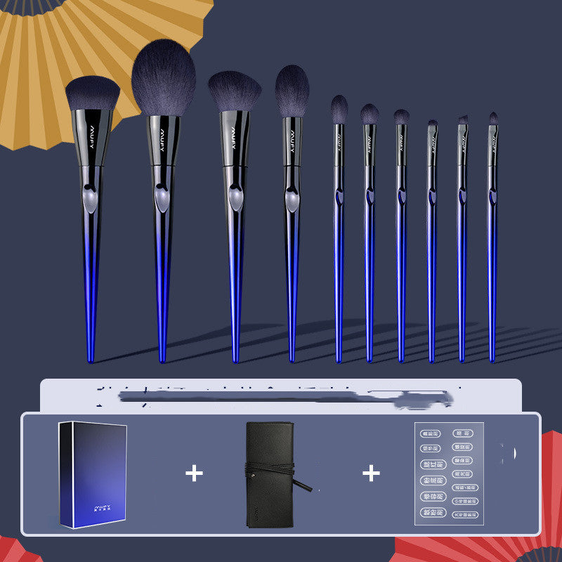 10-Piece Makeup Brushes Set with Brush Bag for Application and Gift Giving - Teleplus makeup brushes set