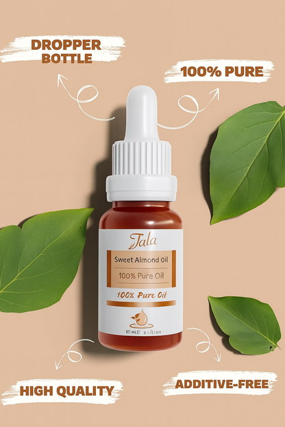 Sweet Almond Oil 100 Percent Pure and Natural Cold Pressed 20 Ml