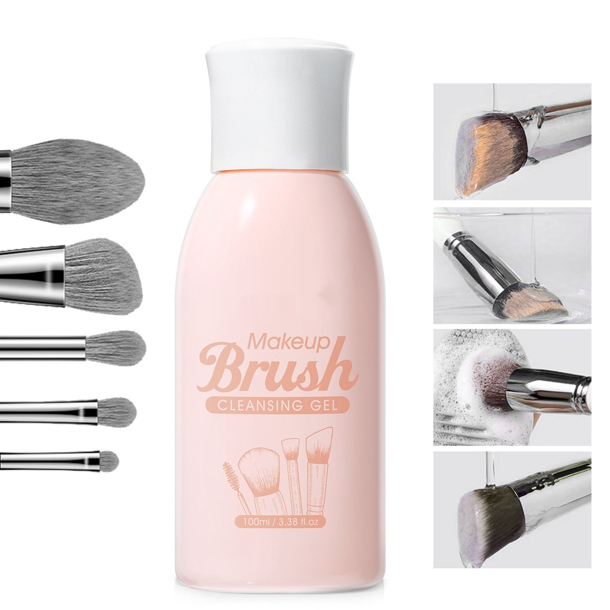100ml Makeup Brush Cleaning Solution for and Powder Puff Agents - Teleplus makeup brush cleaning liquid powder puff