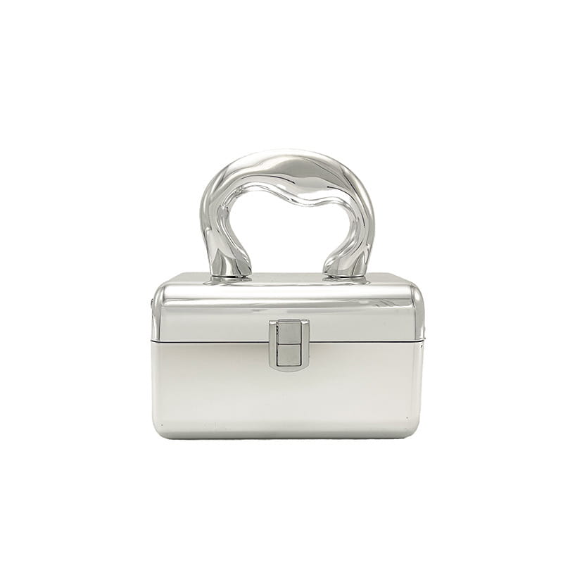 Fashion Shiny Surface Crossbody Bag in Gold and Silver Acrylic