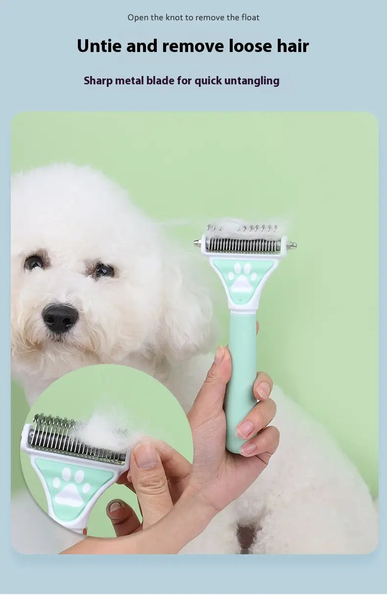 Cíor Dematting Pet do Madraí agus Cait Uirlis Grooming Remover Knot