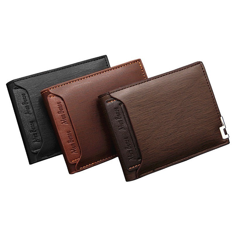 Men Wallet Short Style Fashion Casual Iron Edge - Stylish Wallet for Men Who Can’t Find Their Cash