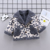 Boys and girls foreign style fur coat warm jacket - Grey