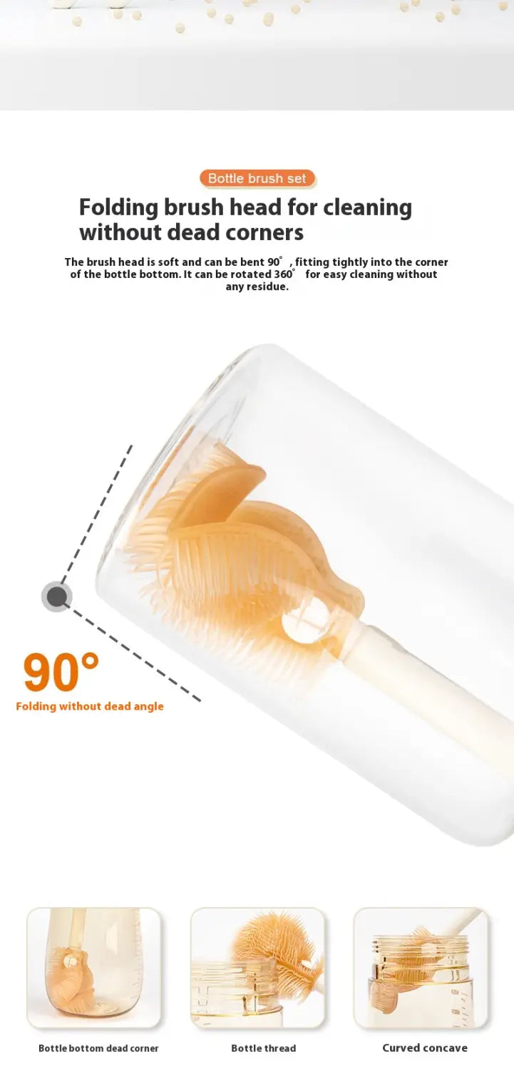 United States Milk Coffee White Fragrant Purple Brush Set Portable Bottle Cleaner