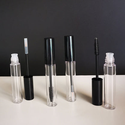 10ml Mascara Tube with Black or Silver Cover and Transparent Inner Plug - Teleplus suit mascara tube transparent