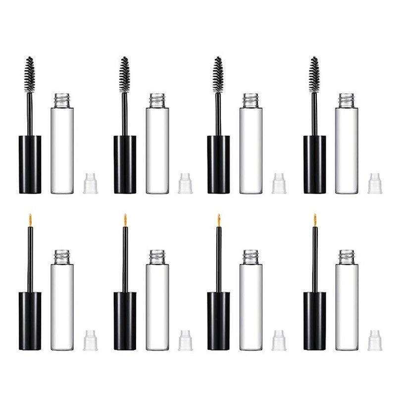 10ml Mascara Tube with Black or Silver Cover and Transparent Inner Plug - Teleplus suit mascara tube transparent