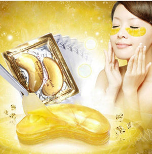 10pcs5packs Gold Crystal Collagen Eye Mask Eye Patches Eye Mask For Face Care Dark Circles Remove Gel Mask For The Eyes