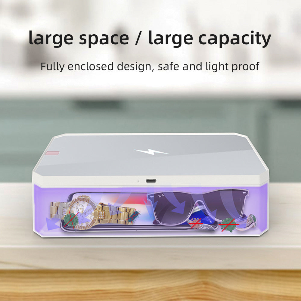 10W mobile phone wireless charging disinfection box - 10W Wireless Charging Disinfection Box with Indicating Function