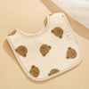 Baby Pure Cotton Waterproof Bib And Mouth Water Towel - Bear Head