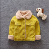 Children's cotton cartoon long-sleeved zipper jacket - Yellow