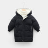 Children's down padded jacket thick mid-length - Black