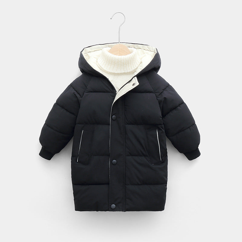 Children’s down padded jacket thick mid-length