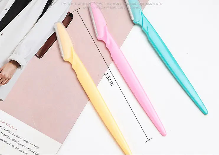 Rustfritt Stål Rund Blandet Farge Øyebryn Trimming Kniv