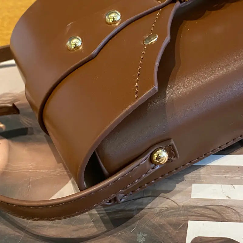 Sac fourre-tout en cuir Pu Pu avec poche de téléphone à main carré dur moyen dur