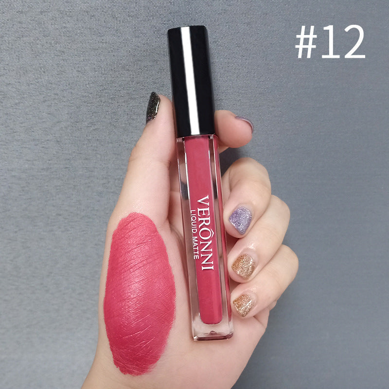 12 Colors Waterproof Cup Matte Lip Gloss with Nonstick Easy to Color - Teleplus for Coloring cup matte lip gloss surface