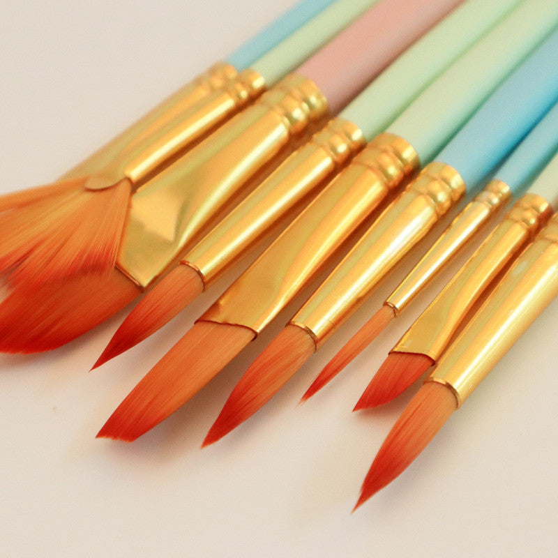 12 Gradient Color Nylon Brush Combination Set - Gradient Color Nylon Brush Set for Colorful Glam